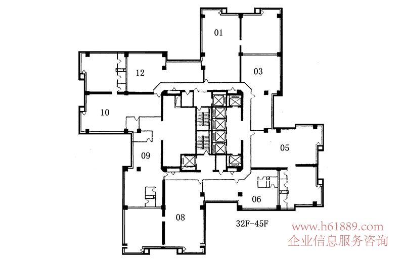 聯(lián)合廣場(chǎng) 寫字樓 戶型圖片
