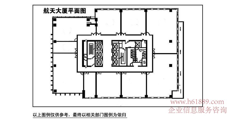 航天大廈 寫字樓 戶型圖片