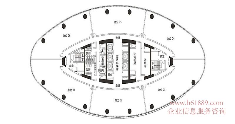 新世界文博中心 寫字樓 戶型圖片