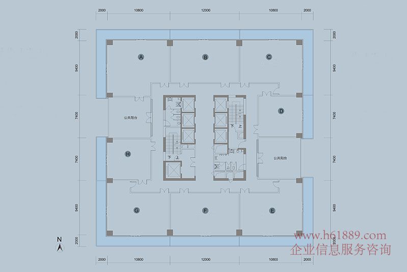 理想時代大廈 寫字樓 戶型圖片