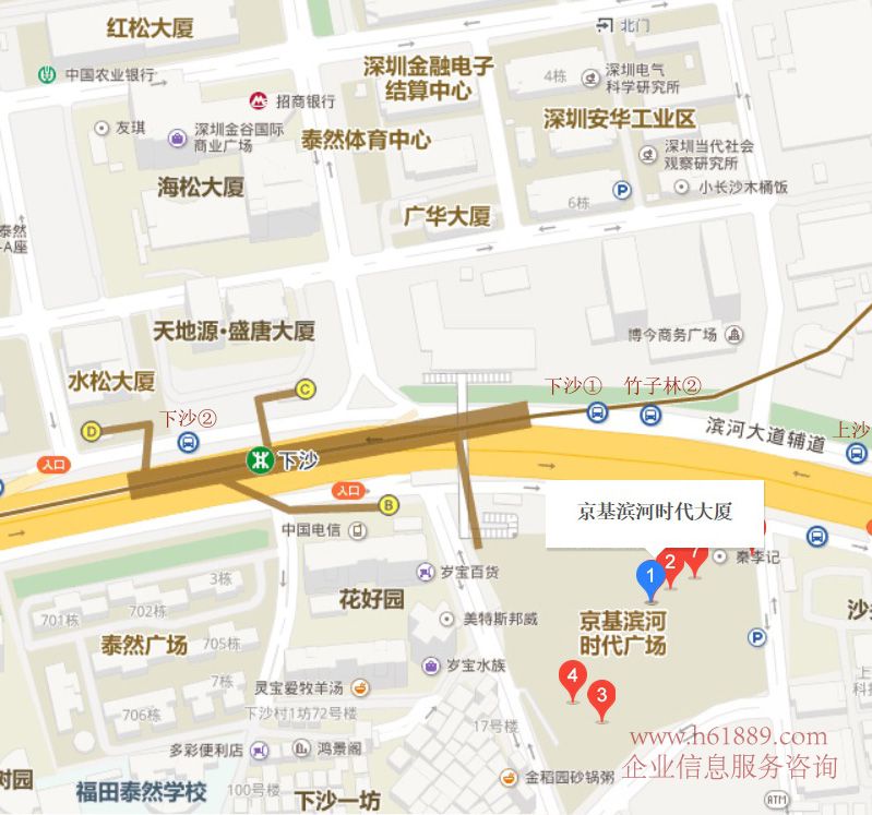 京基濱河時(shí)代大廈 寫字樓 交通位置圖片