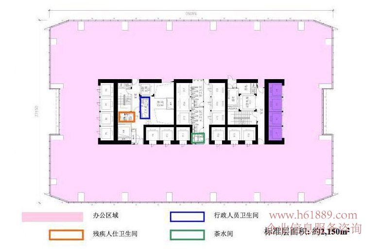世紀(jì)匯廣場(交通銀行大廈)寫字樓 戶型圖片