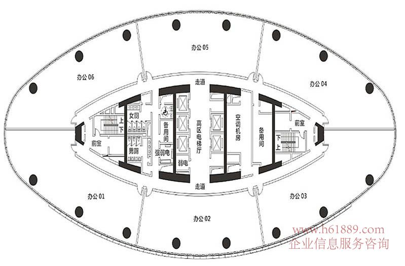 文博中心(新世界?文博中心 文博大廈)寫字樓 戶型圖片