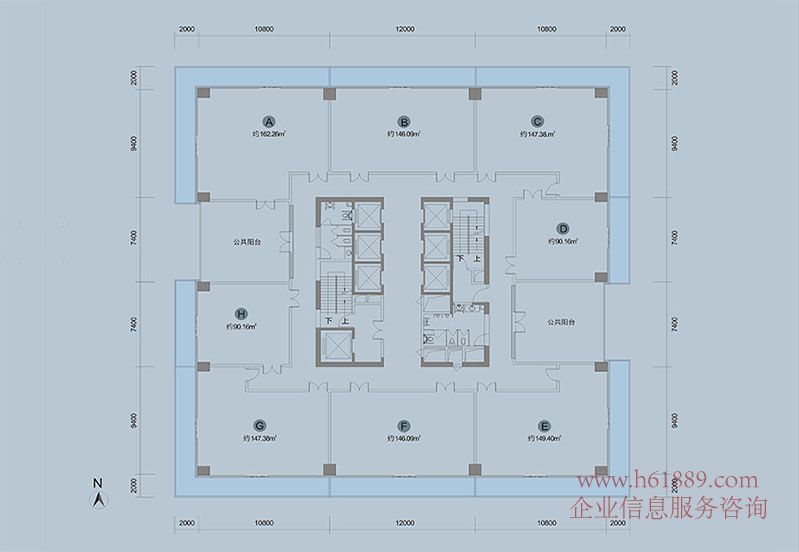 理想時代大廈 寫字樓 戶型圖片