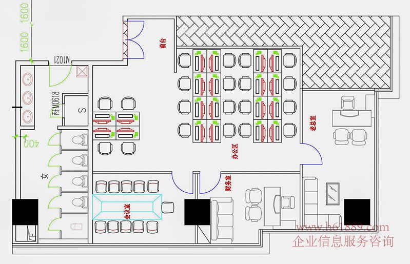 金中環(huán)商務(wù)大廈 全新裝修 出租面積:206平米 多套出租 戶型圖片