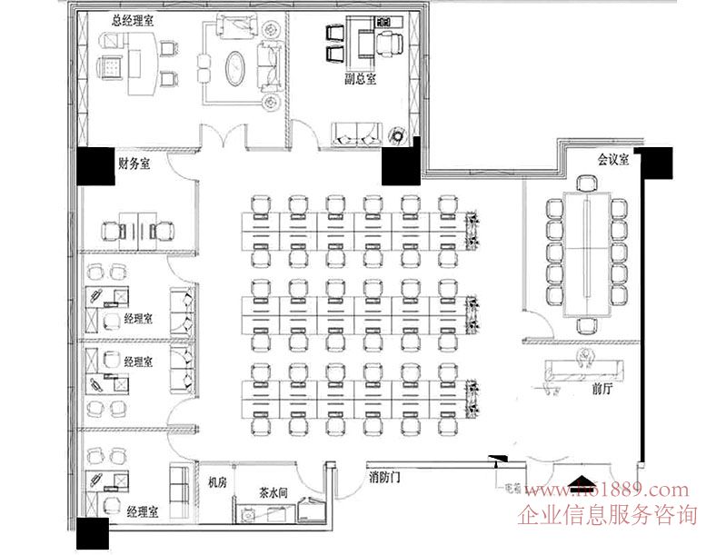 崗廈新地標(biāo) 京地大廈 寫字樓 出租 戶型圖片