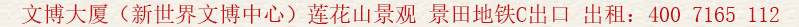 文博大廈(新世界文博中心)蓮花山景觀 景田地鐵C出口 出租:400 7165 112