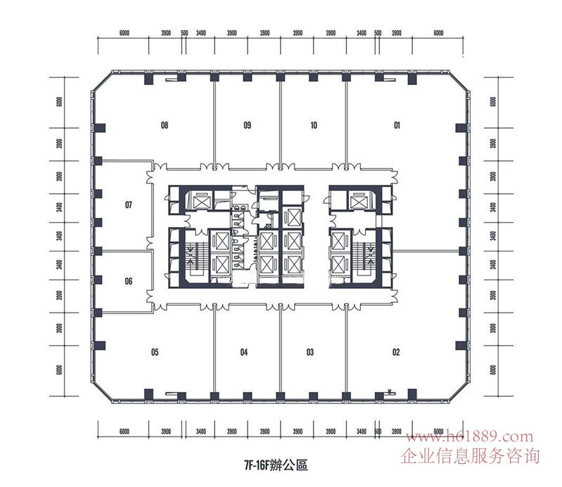 現(xiàn)代國(guó)際大廈(現(xiàn)代國(guó)際商務(wù)大廈)雙地鐵口 會(huì)展中心站 整層出租 一手業(yè)主出租 戶型圖片